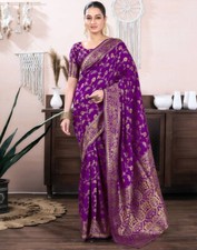 Indiano Bollywood Festa Intrecciato, Impreziosito Banarasi Misto Seta, Jacquard comprar usado  Enviando para Brazil