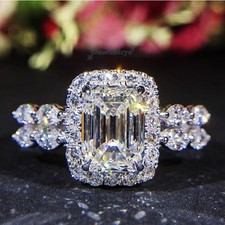 Moissanite halo engagement for sale  Jamaica