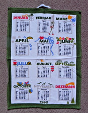 1990 kalender wischtuch gebraucht kaufen  Gornsdorf
