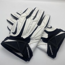 Luvas de futebol Nike Superbad NFL masculinas brancas e pretas tamanho XL PGF282-101, usado comprar usado  Enviando para Brazil