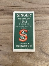 Singer needles 15x1 for sale  San Diego