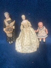 Antigua/Vintage Casa de Muñecas Muñecas 2-6” Porcelana y Plástico Años 1-50 Marcado Alemania segunda mano  Embacar hacia Mexico