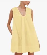 Vestido Babydoll sem mangas com gola franzida, comprar usado  Enviando para Brazil