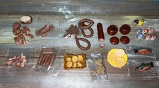 Lote de carne, queijo e pão vintage casa de bonecas comida em miniatura cozinha açougue, usado comprar usado  Enviando para Brazil