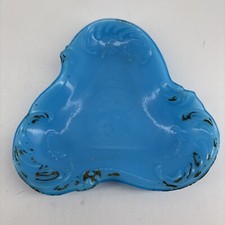 Antigo prato bandeja pino vaidade vidro opala leite azul Dithridge & Co vitoriano # 71 comprar usado  Enviando para Brazil