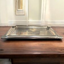 Bandeja retangular Alessi aço inoxidável 18/10 Itália 18" x 10" borda laminada moderna comprar usado  Enviando para Brazil
