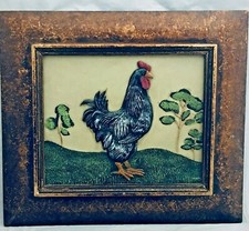 Galo 3D vintage no campo resina emoldurada pronto para pendurar na parede comprar usado  Enviando para Brazil