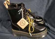 Botas plataforma veganas Dr Martens Jadon Max pretas femininas tamanho 10 novas sem caixa, usado comprar usado  Enviando para Brazil