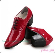 Vestido de negócios masculino com cadarço salto cubano formal couro brilhante sapatos de festa de casamento comprar usado  Enviando para Brazil