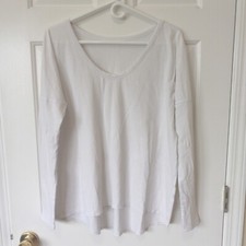 Usado, Blusa feminina LULULEMON branca alta baixa manga longa mistura de algodão academia ioga caminhada 8 comprar usado  Enviando para Brazil