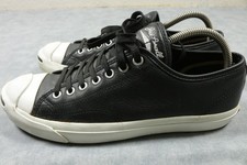 Tênis Converse Jack Purcell Masculino Tamanho 9 Couro Preto Top Baixo 1S962, usado comprar usado  Enviando para Brazil