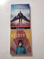CAPTAIN AMERICA BRAVE NEW WORLD, MICKEY 17 4K HD WITH SLIPCOVER NO DIGITAL, LOT comprar usado  Enviando para Brazil