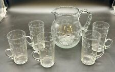 Antique etched clear for sale  Monticello