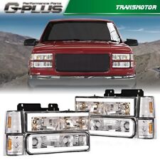 Compatível com 88-93 Chevy C/K GMC Sierra Tahoe faróis tubulares de LED transparentes/âmbar comprar usado  Enviando para Brazil