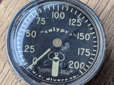 Vintage 1960/70 EUA Medidor de mergulho Divers Co. Aqua Lung Calypso SOMENTE PARA PEÇAS comprar usado  Enviando para Brazil