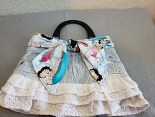 Bolsa de mão Betty Boop de strass, padrão de saia, seminova, COMO ESTÁ, listrada comprar usado  Enviando para Brazil