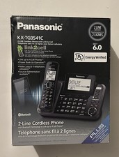 Teléfono inalámbrico Panasonic KX-TG9541C de 2 líneas con Link2Cell y contestador automático segunda mano  Embacar hacia Mexico