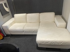 White leather seater for sale  LEEDS