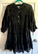 Mini vestido Maisie bordado ilhós em camadas tamanho pequeno preto *forro deslizante $168 comprar usado  Enviando para Brazil