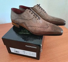 Usado, Sapatos sociais masculinos Oxford de couro com cadarço cinza claro Magnanni Arzua tamanho UE 44 EUA 11 comprar usado  Enviando para Brazil