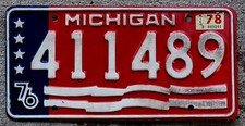 Placa de licença de trailer 1976 Michigan Bicentenário comprar usado  Enviando para Brazil
