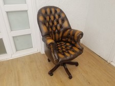 Brown leather chesterfield for sale  ISLEWORTH