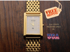Usado, Relógio vintage Seiko slim quartzo masculino mostrador branco pulseira dourada comprar usado  Enviando para Brazil