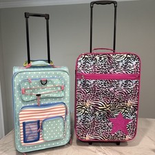 2 malas de transporte infantis femininas Crckt Soft Side bolinhas e estrela de glitter rosa comprar usado  Enviando para Brazil