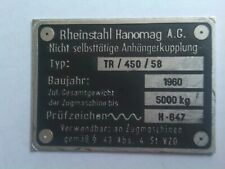 Typenschild schild hanomag gebraucht kaufen  Deutschland
