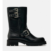 Zara biker stiefel gebraucht kaufen  St. Egidien