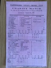 Scorecard warwickshire lancash for sale  NOTTINGHAM