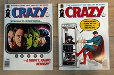 Revista Crazy #s 46 y 50 HULK Superman. Cómics de Marvel. 1979 ¡En estado bastante bueno/nuevo! segunda mano  Embacar hacia Mexico