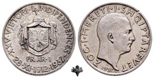 Albania franga 1937 usato  Cremona