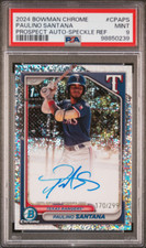 Usado, 2024 BOWMAN CHROME PROSPECT AUTOS SPECKLE REFRATOR PAULINO SANTANA /299 PSA 9 comprar usado  Enviando para Brazil