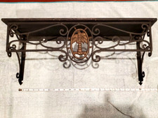 Prateleira vintage de ferro fundido design palmeira colonial britânica designer comprimento 24" comprar usado  Enviando para Brazil
