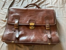 Brown leather briefcase for sale  HASLEMERE