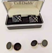 Burberry cufflinks rectangle for sale  West Berlin