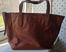 Bolsa de ombro FOSSIL Sydney Tote - SHB2815 Shopper couro marrom grande 12"х13"х5" comprar usado  Enviando para Brazil