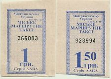 Usado, UKRAINE -- 2x Shuttle-Bus -- 1,00 + 1,50 Hryvnia -- Ticket Fahrkarte Fahrschein comprar usado  Enviando para Brazil