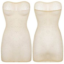 Mini vestido Bodycon feminino renda transparente sem alças lingerie roupa de dormir comprar usado  Enviando para Brazil