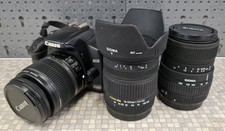 Canon EOS 450D DSLR + Canon 18-55mm + Sigma 18-125mm + Sigma 55-200mm na sprzedaż  Wysyłka do Poland