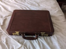 Briwn leather briefcase for sale  WINSFORD