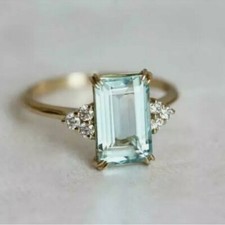 Emerald cut aquamarine for sale  COVENTRY