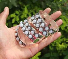 Usado, VENDA A GRANEL!! Lote por atacado de pulseira de pedra preciosa de pedra preciosa 925 joias folheadas a prata comprar usado  Enviando para Brazil