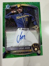 Usado, 🚨JESUS MADE 2025 Bowman Chrome verde mojo no cartão autografado #D /99 SP Brewers Wow🔥 comprar usado Usado, 🚨JESUS MADE 2025 Bowman Chrome verde mojo no cartão autografado #D /99 SP Brewers Wow🔥 comprar usado  Enviando para Brazil