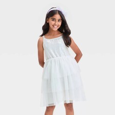 Girls sleeveless tiered for sale  USA