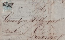 Austria 1851 lettera usato  Vobbia