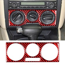 Tampa de console clima interior fibra de carbono vermelha acabamento para Volkswagen Golf 1999-04 comprar usado  Enviando para Brazil