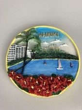 Waikiki, Ilha de Honolulu - Ímã de geladeira lembrança resina 3D comprar usado Waikiki, Ilha de Honolulu - Ímã de geladeira lembrança resina 3D comprar usado  Enviando para Brazil