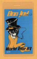 Bon Jovi 1987 Slippery When Wet Tour Laminado Backstage Pass, usado comprar usado Bon Jovi 1987 Slippery When Wet Tour Laminado Backstage Pass, usado comprar usado  Enviando para Brazil